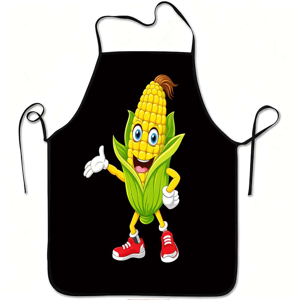 Home Cooking Ideas - 1 Piece Country-Themed Apron, Happy Corn