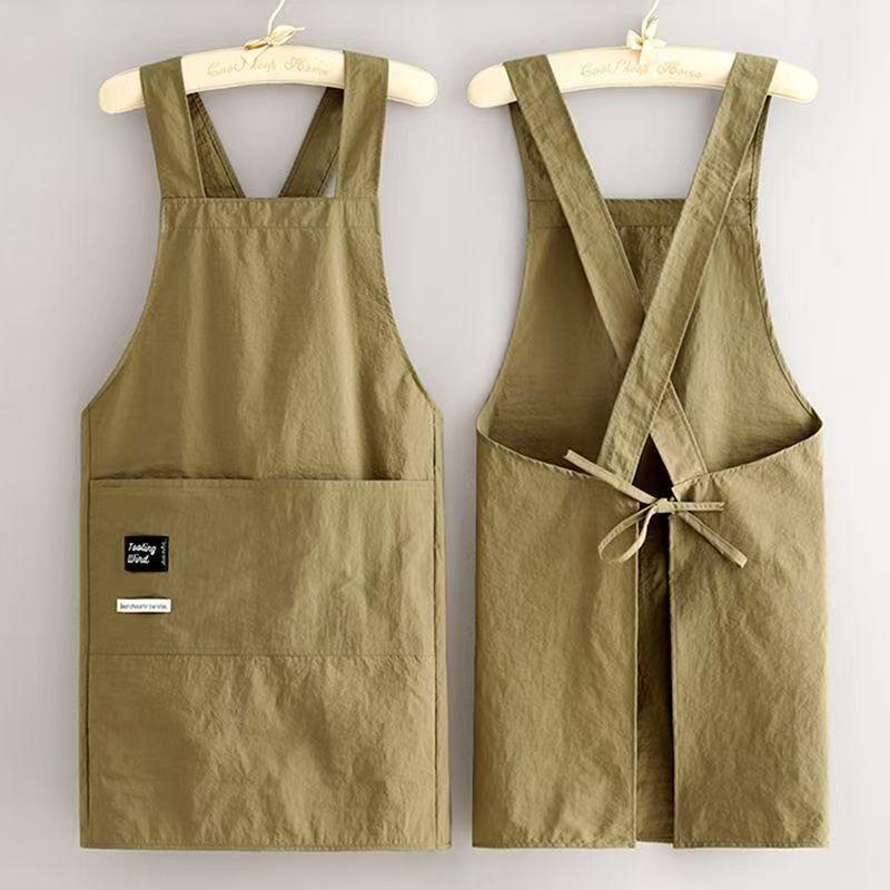 Home Cooking Restaurant - （Summer6）1 Pc Home Cooking Kitchen Aprons