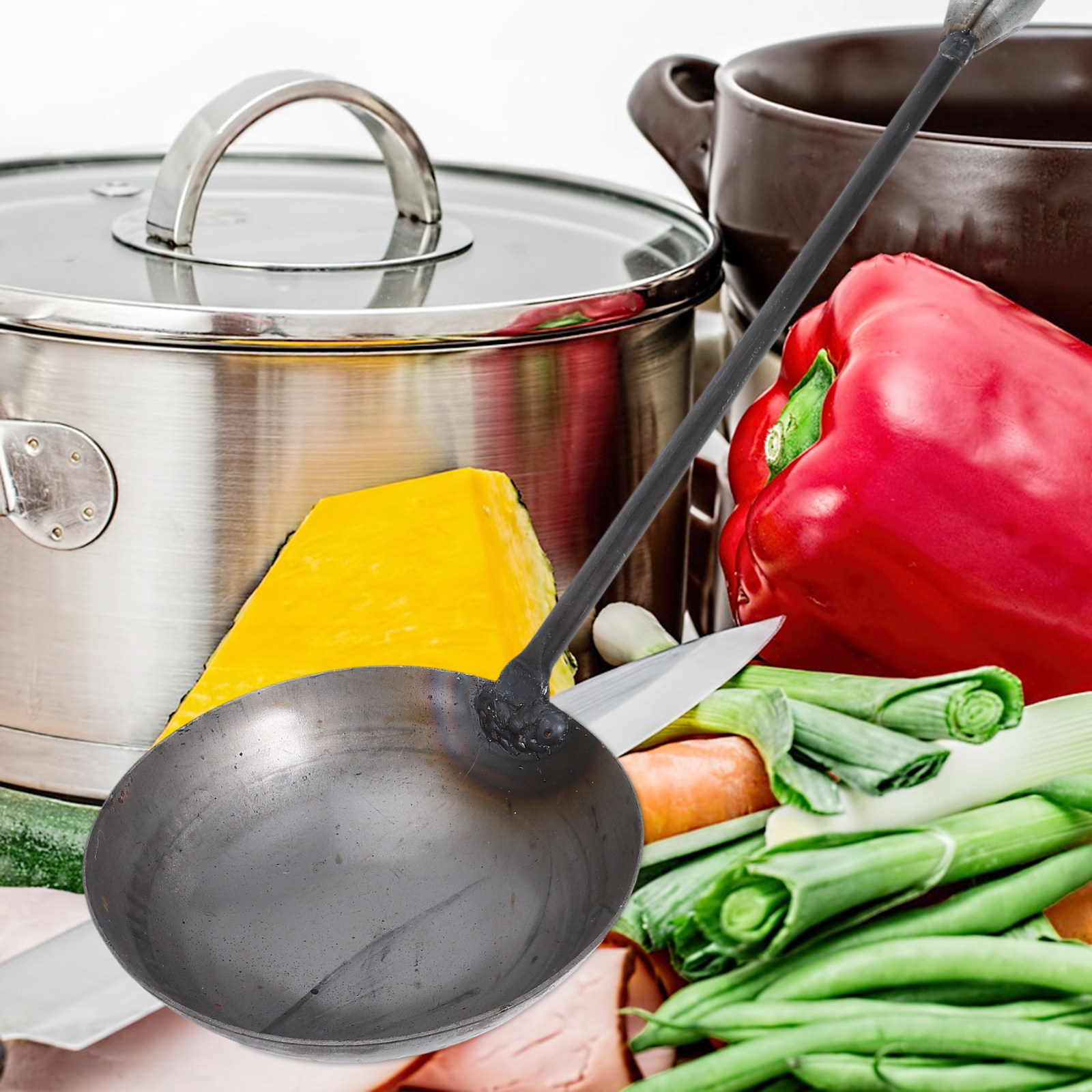 Iron Ladle Large Capacity Long - огляд і ціна Home Cooking Restaurant
