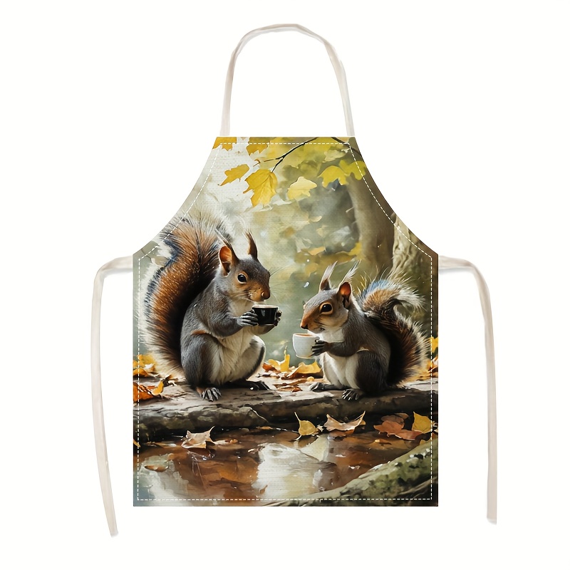 Linen Apron Squirrel Coffee Sc - огляд і ціна Home Cooking Ideas