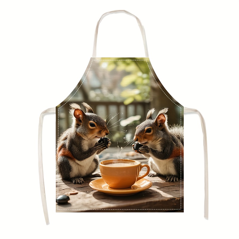 Linen Apron Squirrel Coffee Sc - огляд і ціна Home Cooking Ideas
