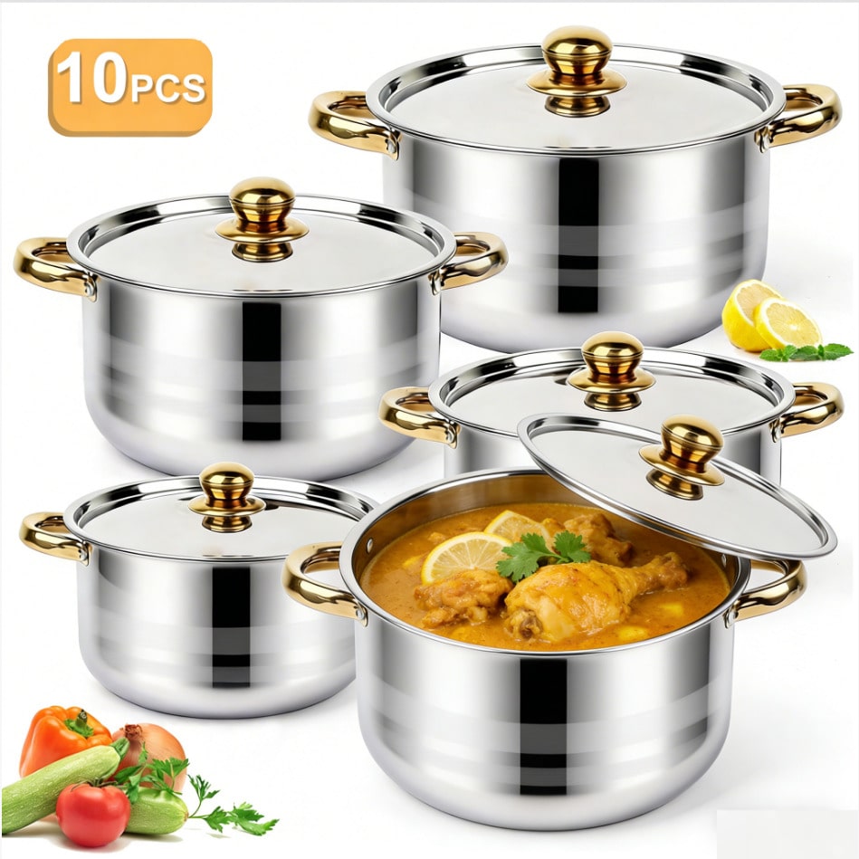 Stainless Steel Pot Set Modern - огляд і ціна Home Cooking Restaurant
